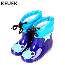 Load image into Gallery viewer, Fashion Children shoes Waterproof Rainboots PVC rubber Boys Girls Baby Cartoon shoes Antiskid Kids Water shoes 020