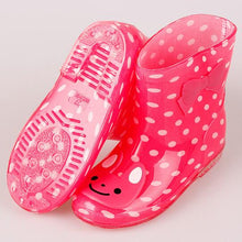 Load image into Gallery viewer, Fashion Children shoes Waterproof Rainboots PVC rubber Boys Girls Baby Cartoon shoes Antiskid Kids Water shoes 020
