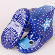 Load image into Gallery viewer, Fashion Children shoes Waterproof Rainboots PVC rubber Boys Girls Baby Cartoon shoes Antiskid Kids Water shoes 020