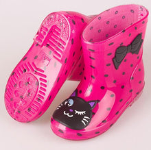 Load image into Gallery viewer, Fashion Children shoes Waterproof Rainboots PVC rubber Boys Girls Baby Cartoon shoes Antiskid Kids Water shoes 020