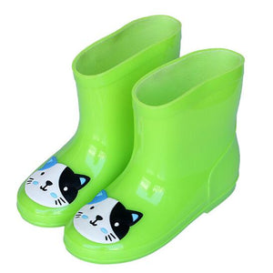 Fashion Children shoes Waterproof Rainboots PVC rubber Boys Girls Baby Cartoon shoes Antiskid Kids Water shoes 020