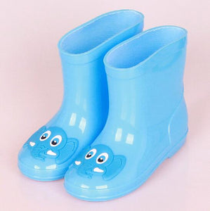 Fashion Children shoes Waterproof Rainboots PVC rubber Boys Girls Baby Cartoon shoes Antiskid Kids Water shoes 020