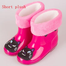 Load image into Gallery viewer, Fashion Children shoes Waterproof Rainboots PVC rubber Boys Girls Baby Cartoon shoes Antiskid Kids Water shoes 020