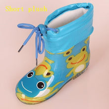 Load image into Gallery viewer, Fashion Children shoes Waterproof Rainboots PVC rubber Boys Girls Baby Cartoon shoes Antiskid Kids Water shoes 020