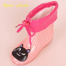 Load image into Gallery viewer, Fashion Children shoes Waterproof Rainboots PVC rubber Boys Girls Baby Cartoon shoes Antiskid Kids Water shoes 020