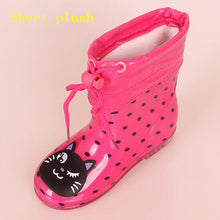Load image into Gallery viewer, Fashion Children shoes Waterproof Rainboots PVC rubber Boys Girls Baby Cartoon shoes Antiskid Kids Water shoes 020