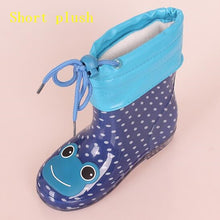 Load image into Gallery viewer, Fashion Children shoes Waterproof Rainboots PVC rubber Boys Girls Baby Cartoon shoes Antiskid Kids Water shoes 020