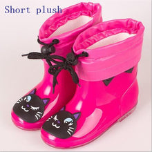 Load image into Gallery viewer, Fashion Children shoes Waterproof Rainboots PVC rubber Boys Girls Baby Cartoon shoes Antiskid Kids Water shoes 020
