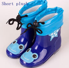 Load image into Gallery viewer, Fashion Children shoes Waterproof Rainboots PVC rubber Boys Girls Baby Cartoon shoes Antiskid Kids Water shoes 020