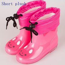 Load image into Gallery viewer, Fashion Children shoes Waterproof Rainboots PVC rubber Boys Girls Baby Cartoon shoes Antiskid Kids Water shoes 020