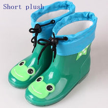Load image into Gallery viewer, Fashion Children shoes Waterproof Rainboots PVC rubber Boys Girls Baby Cartoon shoes Antiskid Kids Water shoes 020