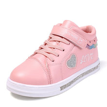 Load image into Gallery viewer, KRIATIV 2018 Autumn New Kids Shoes for Girl Toddler Slippers Tenis Infant Children Sneakers White Heart Shape Love Baby Shoe