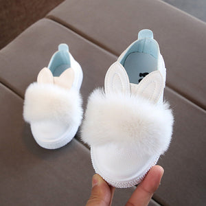 New Style Children Shoes Non-slip Martin Boots Toddler Snow Boots Brand Girls Pompom Rabbit Boots kids Fashion Sneakers
