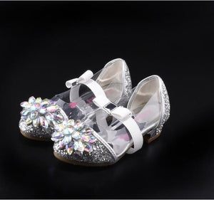 Fashion Cinderella Crystal Bright Diamond Shoes Girl Princess Single Shoes Girl Performance High Heels Shoes