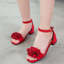 Load image into Gallery viewer, Flowers Girls Sandals 2019 Beach Children&#39;S Shoes Princess Kids Sandals Summer Shoes Girl High Heels 4 5 7 8 9 10 11 12 Year Old
