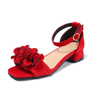 Flowers Girls Sandals 2019 Beach Children'S Shoes Princess Kids Sandals Summer Shoes Girl High Heels 4 5 7 8 9 10 11 12 Year Old